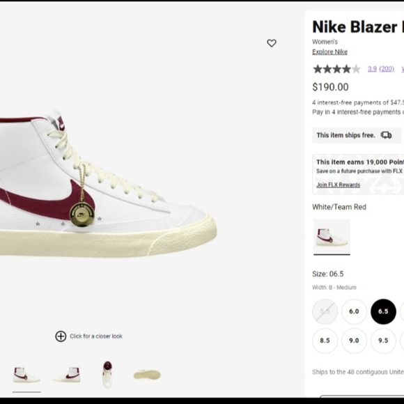 W Blazer Mid '77 SE SIZE 5 WOMENS - Picture 5 of 6